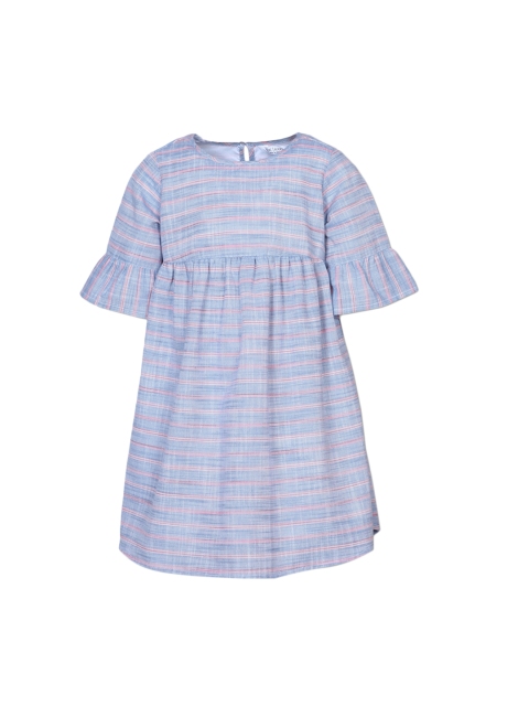 

IDK Girls Blue Striped Empire Dress