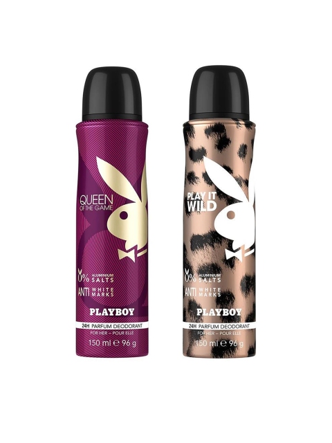 

Playboy Set of 2 Wild + Queen Deo Fragrance Gift Set, Pink