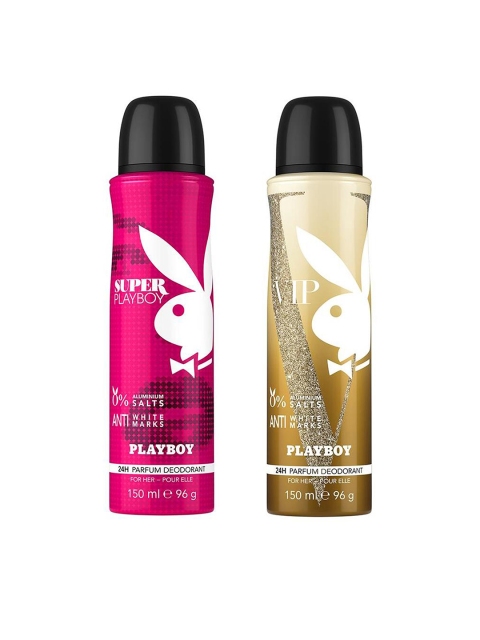 

Playboy Women Set of 2 Body Spray 150 ml Each, Pink