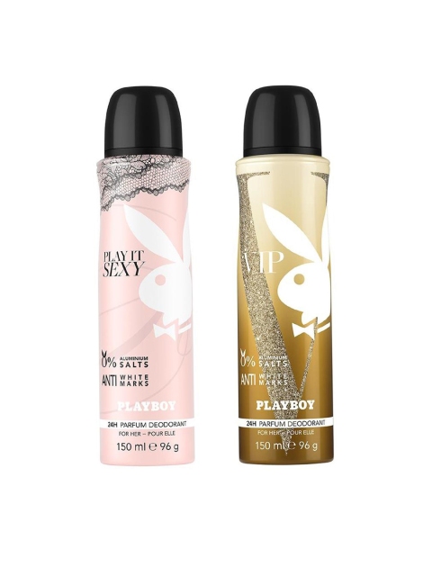 

Playboy Women Set of 2 Body Spray 150 ml Each, Pink