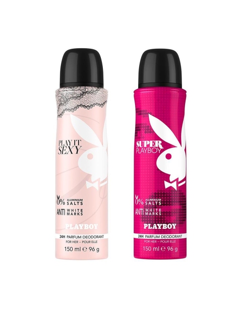 

Playboy Women Set of 2 Sexy + Super Fragrance Gift Set, Pink