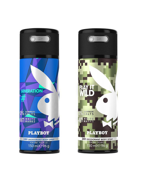 

Playboy Set of 2 Generation + Wild Deo Fragrance Gift Set, Blue