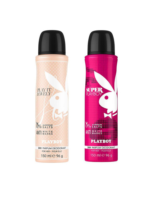 

Playboy Women Set of 2 Lovely + Super Fragrance Gift Set, Pink