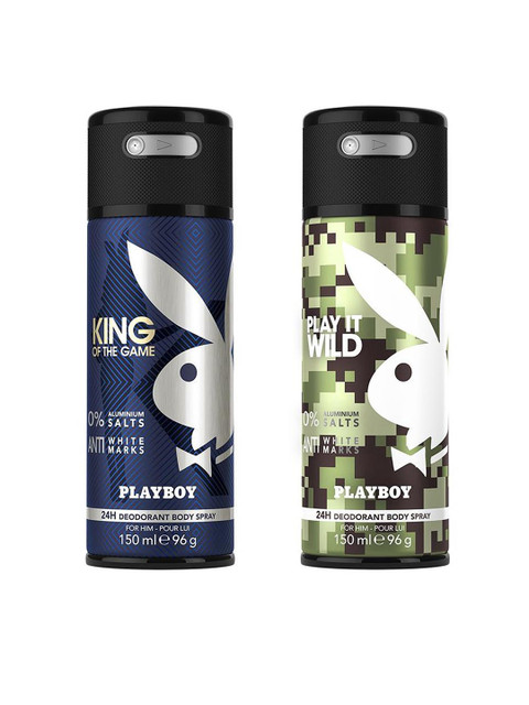 

Playboy Men Set of 2 King + Wild Deo Fragrance Gift Set, Blue