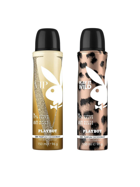 

Playboy Women Pack of 2 Deodarants, Gold