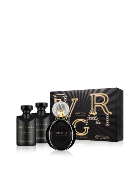 

Bvlgari Goldea The Roman Night Fragrance Gift Set (EDP50ml+SG40ml+BL40ml), Black