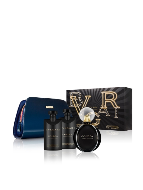 

Bvlgari Women Goldea The Roman Night Set of 3 Gift Set (EDP75ml+SG75ml+BL75ml+Pouch), Black