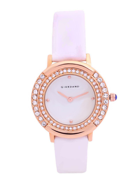 

GIORDANO Women White & Rose Gold Analogue Watch C2132-02