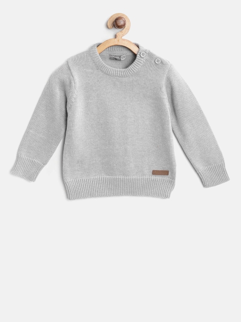 

Losan Boys Grey Melange Solid Pullover