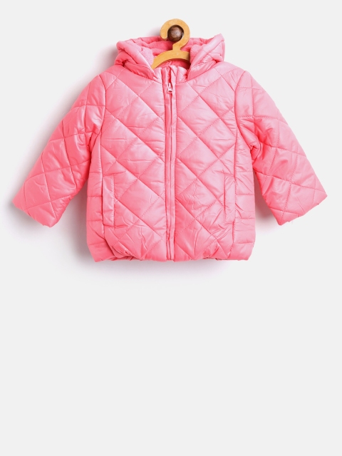 

Losan Girls Pink Quilted Jacket with Detachable Hood
