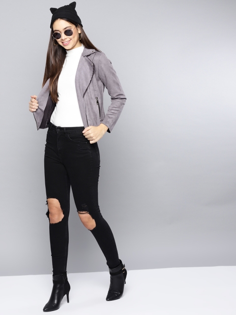 

Harpa Women Grey Solid Tailored Jacket