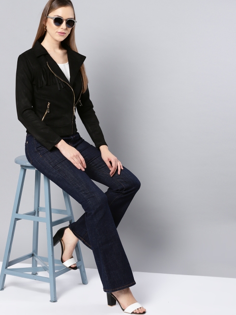 

Harpa Women Black Solid Tailored Jacket