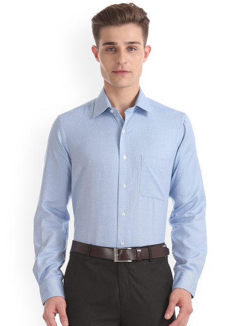 

Arrow Men Blue Regular Fit Printed Formal Shirt
