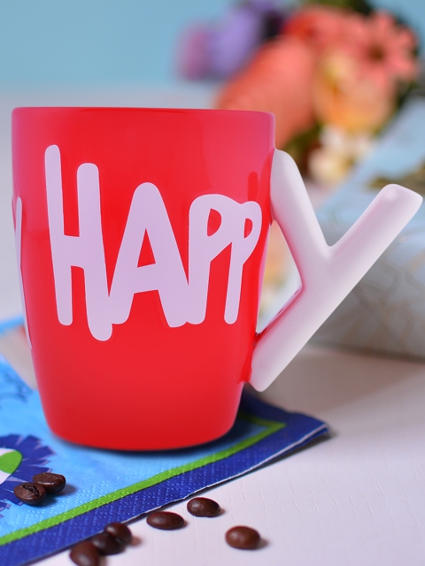 

Archies Red Solid Ceramic Coffee Mug