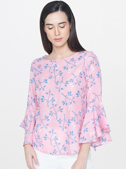 

AND Women Pink Printed Top