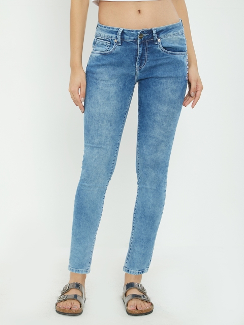 

Soie Women Blue Slim Fit Low-Rise Clean Look Jeans
