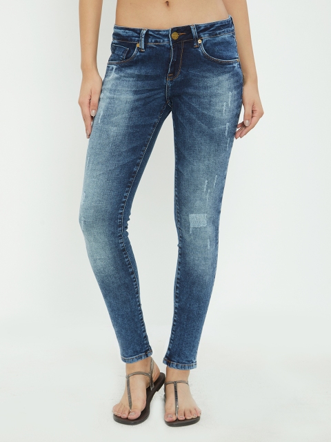 

Soie Women Blue Slim Fit Low-Rise Low Distress Jeans
