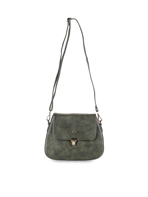 

Mochi Olive Green Solid Sling Bag