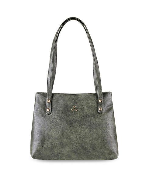 

Mochi Olive Green Solid Shoulder Bag