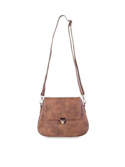

Mochi Brown Solid Sling Bag