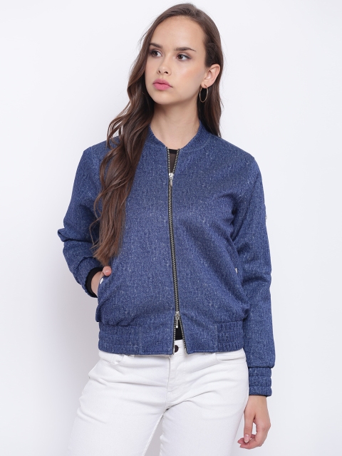 

Texco Women Blue Solid Insulator Bomber