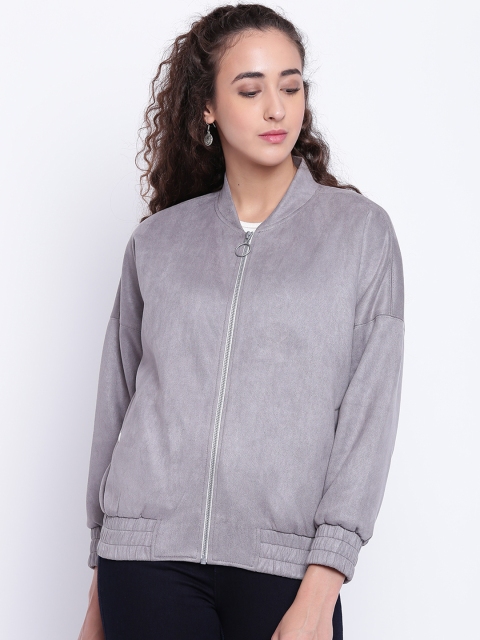 

Texco Women Grey Solid Insulator Bomber