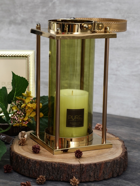 

Pure Home and Living Green & Gold-Toned Candle Holder