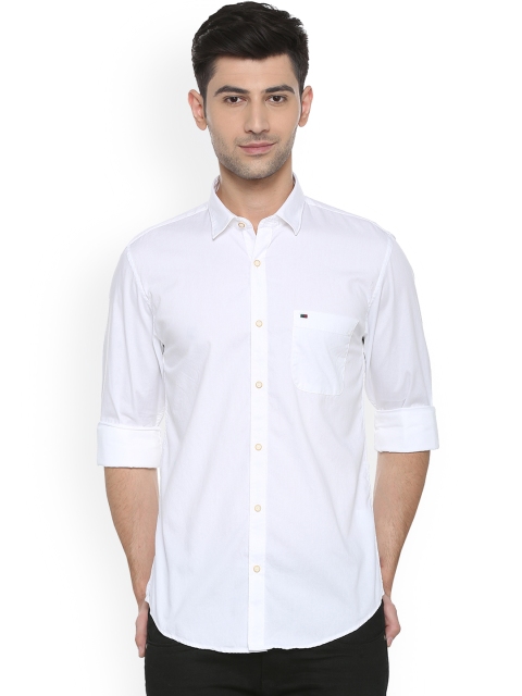 

Peter England Casuals Men White Slim Fit Solid Casual Shirt