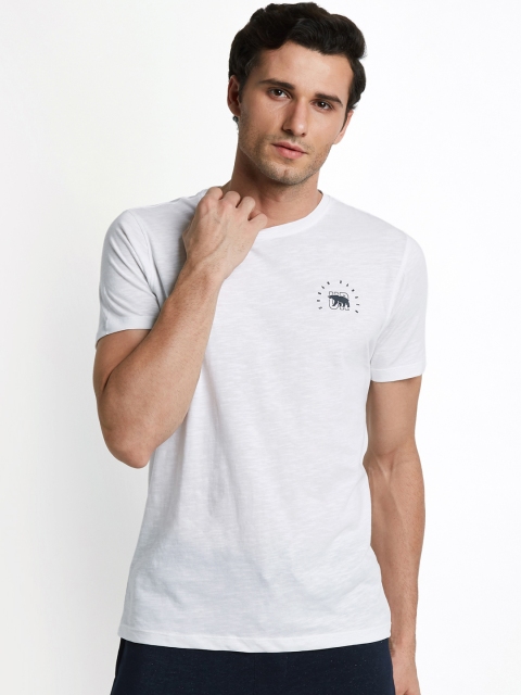 

Urban Ranger by pantaloons Men White Solid Round Neck T-shirt
