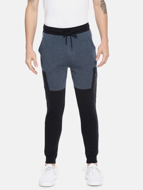 

Proline Active Men Navy Blue Colourblocked Slim Fit Joggers