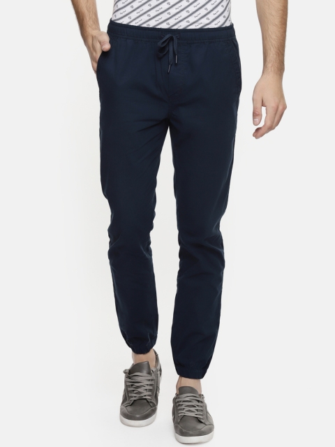 

Urban Ranger by pantaloons Men Navy Blue Regular Fit Solid Joggers