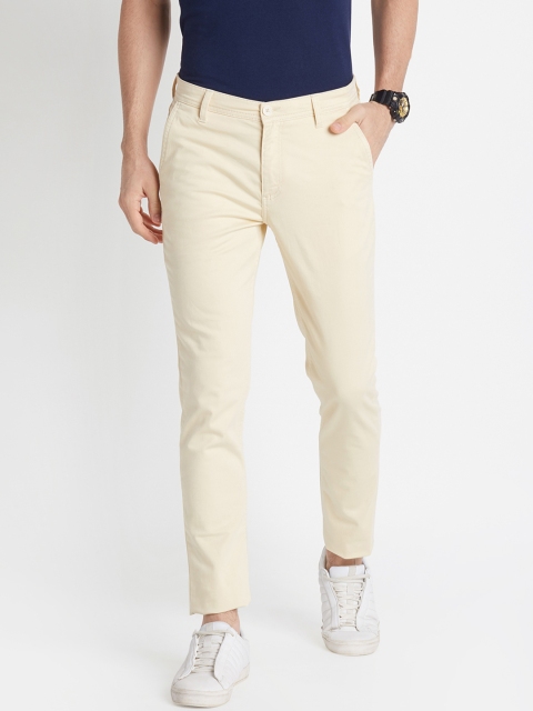 

Urban Ranger by pantaloons Men Beige Slim Fit Solid Regular Trousers