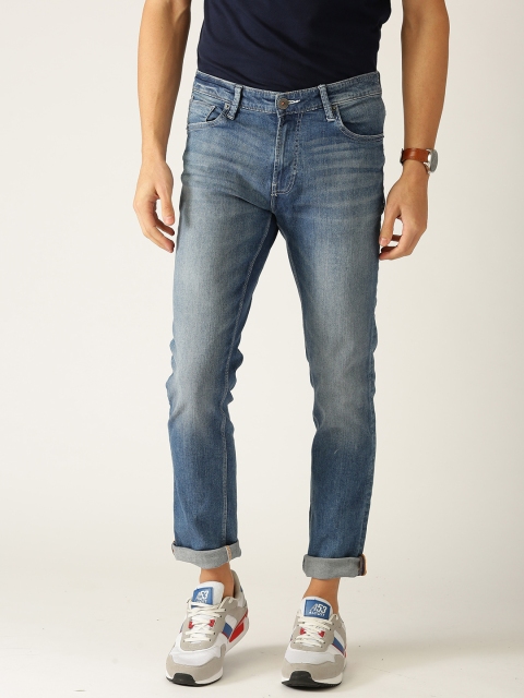 United Colors of Benetton Men Blue Skinny Fit Mid-Rise Clean Look Stretchable Jeans
