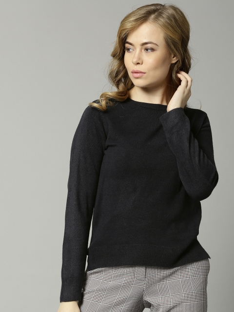 

Marks & Spencer Women Navy Solid Pullover, Navy blue