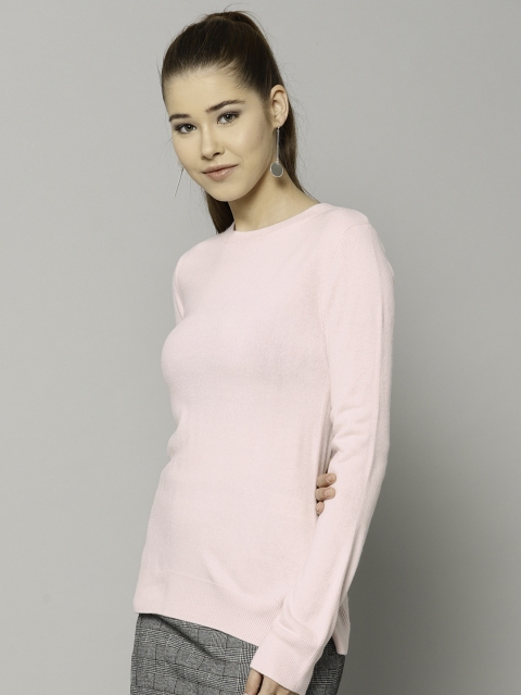 

Marks & Spencer Women Pink Solid Pullover