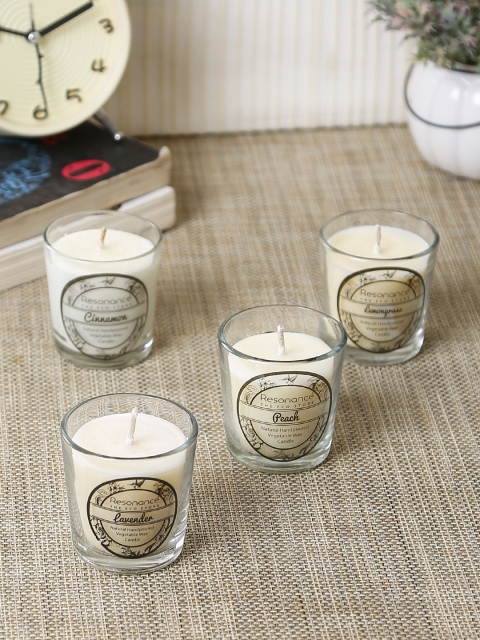 

Resonance Set of 4 White Aromatic Votive Candles