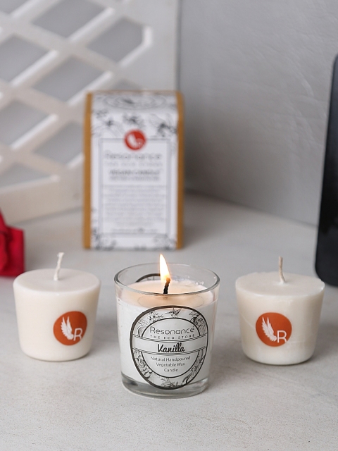 

Resonance White Vanilla Aromatic Votive Candle with 2 Ecofills