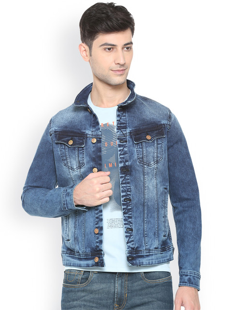 

Allen Solly Sport Men Blue Solid Denim Jacket