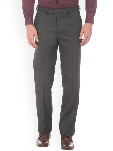 

Arrow Men Grey Regular Fit Solid Formal Trousers