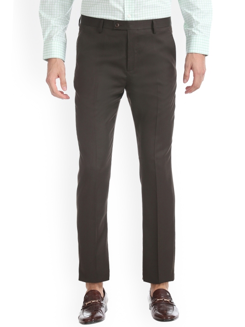 

Arrow Men Brown Tapered Fit Solid Formal Trousers