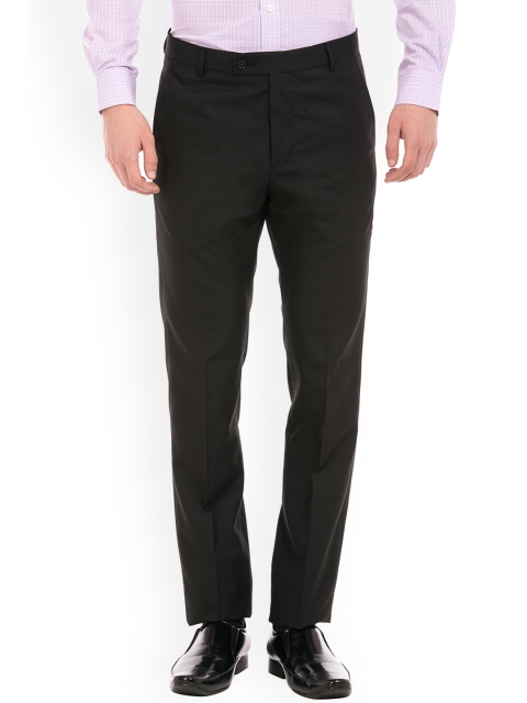 

Arrow Men Black Tapered Fit Solid Formal Trousers
