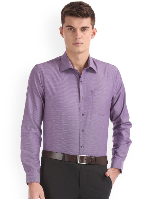 

Arrow Men Purple Slim Fit Printed Formal Shirt