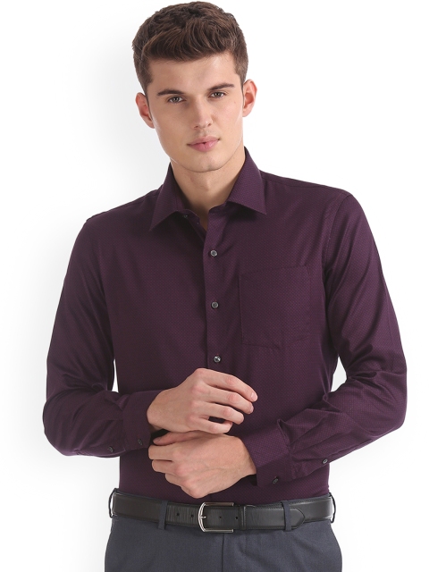 

Arrow Men Purple Slim Fit Printed Formal Shirt