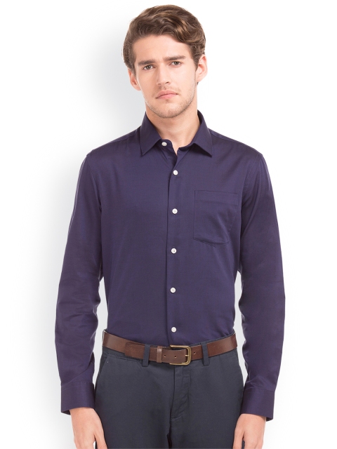 

Arrow Men Navy Blue Slim Fit Solid Formal Shirt