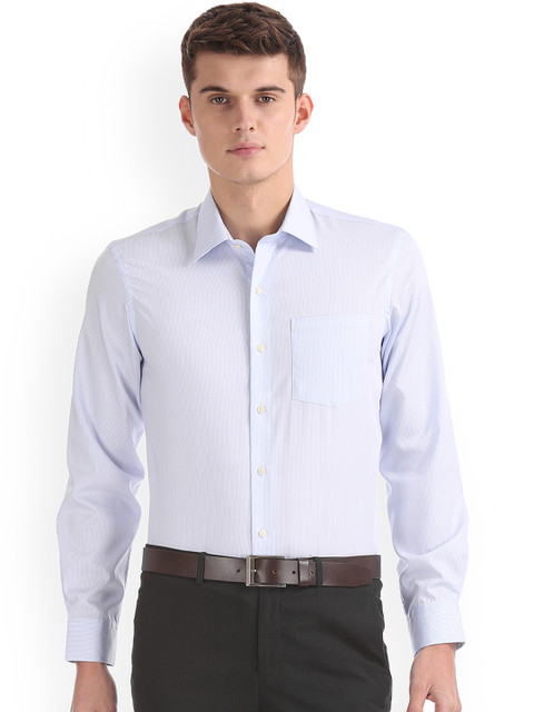 

Arrow Men Blue Slim Fit Striped Formal Shirt