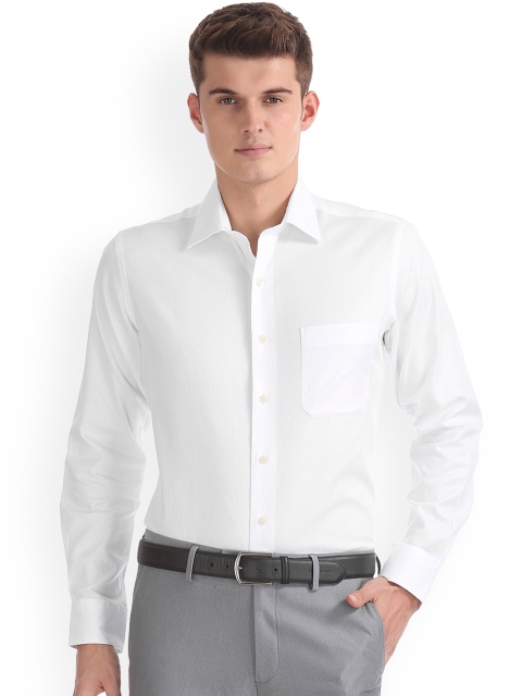 

Arrow Men White Regular Fit Self Design Formal Shirt