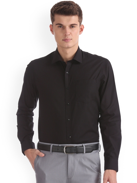 

Arrow Men Black Slim Fit Self Design Formal Shirt