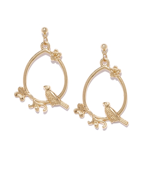 

OOMPH Gold-Toned Animal Shaped Antique Drop Earrings