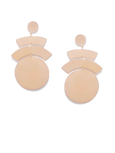 

OOMPH Rose Gold Geometric Drop Earrings