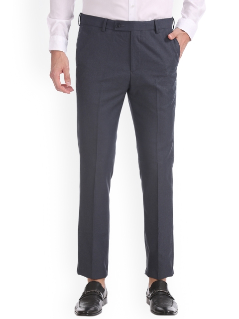 

Arrow Men Navy Blue Tapered Fit Solid Formal Trousers